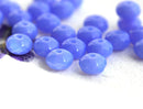 4x7mm Cornflower blue czech glass beads rondels gemstone cut - 25pc