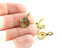 4pc Antique Gold Cornflake charms chunky charms