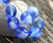 10mm Sapphire blue Czech glass beads, fire polished - 6Pc