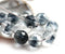 10mm Crystal grey blue mixed color, fire polished czech glass beads - 10pc