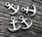 4pc Silver tone Anchor charms 15mm