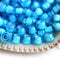 6/0 Toho seed beads, Inside Color Aqua blue White Lined N 931 - 10g