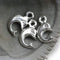 6pc Silver small baby Dolphins charms