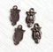 4pc Antique Copper small Owl metal charms