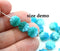 9mm Dark Cobalt blue flower czech glass flat daisy beads - 30Pc