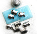 8pc antique Silver fish beads 10mm