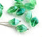 14x10mm Seafoam green bicone glass beads Crystal shaped - 12Pc