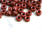 6mm Pony Opaque brown Czech glass Roller beads, 2mm large hole, 50pc