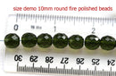 10mm Matte clear Czech glass AB finish fire polished round beads - 10Pc