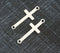 Silver Cross connector link, Sterling silver Cross, 925 silver, religious cross charm, for necklace bracelet - 1pc - F399