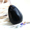 1Pc Black Teardrop bead, czech glass black drop, large Briolette - 17x26mm