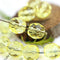 8mm Light yellow Czech glass round fire polished beads - 20Pc