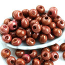 Drop beads size 5/0 Preciosa Seed beads, Caramel Brown Luster finish rocailles - 10g