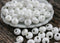 Preciosa White Seed beads Lustered white Drop beads size 5/0 - 10g