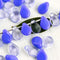 5x7mm Blue PiP beads mix Perwinkle blue czech glass flat drops - 40Pc