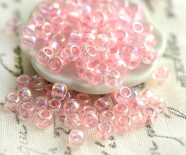 8/0 Toho seed beads, Dyed-Rainbow Ballerina Pink, N 171 - 10g