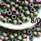 8/0 Toho seed beads, Matte Color Cassiopeia, N 708, iris green purple - 10g