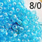 8/0 Toho seed beads, Transparent Rainbow Aquamarine blue N 163 - 10g