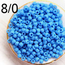 8/0 Toho seed beads, Opaque Frosted Cornflower blue N 43DF - 10g