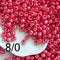 8/0 Toho seed beads, Opaque Lustered Cherry red N 125 - 10g