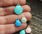 5pc Puffy Shells Charms mix, Painted Metal Casting