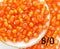 8/0 Toho seed beads, Silver Lined Frosted Hyacinth, N 30BF orange - 10g
